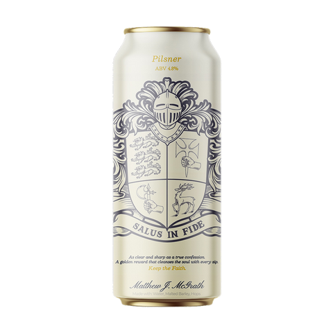 House of McGrath Pilsner, a crisp house-brewed beer presented in a branded can.
