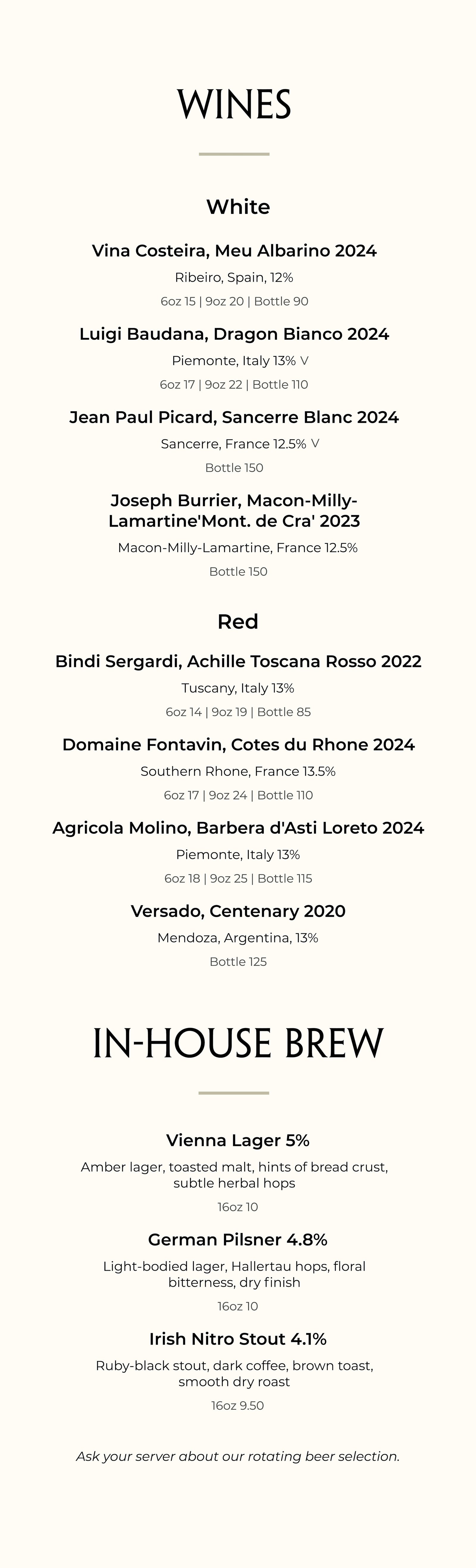 House Brews & Cocktails page 2