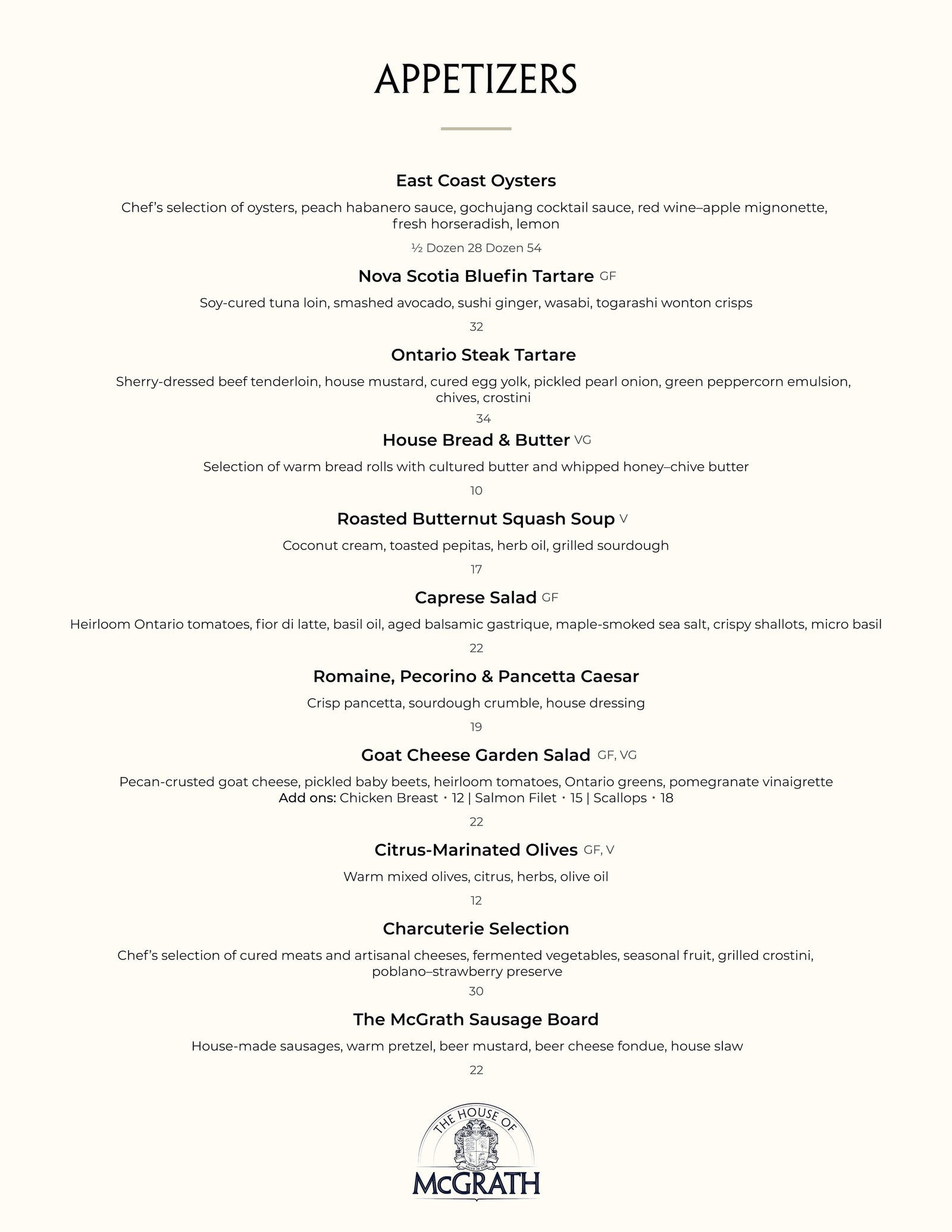 Lunch & Dinner Menu page 1