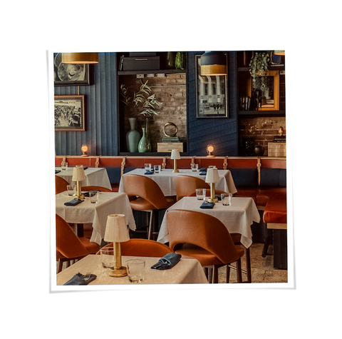 Private dining space at House of McGrath with elegant table settings in downtown Toronto